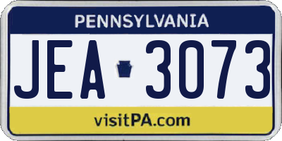 PA license plate JEA3073