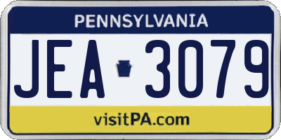 PA license plate JEA3079