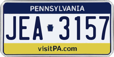 PA license plate JEA3157