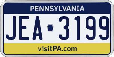 PA license plate JEA3199
