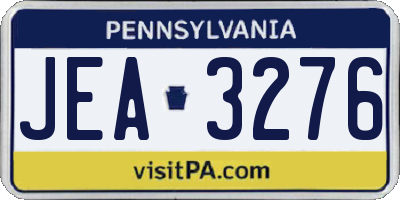 PA license plate JEA3276