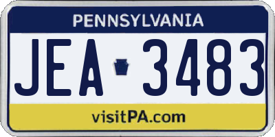 PA license plate JEA3483