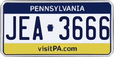 PA license plate JEA3666