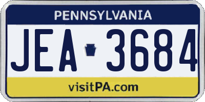 PA license plate JEA3684