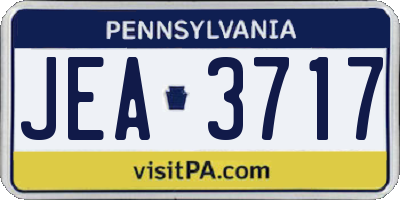 PA license plate JEA3717
