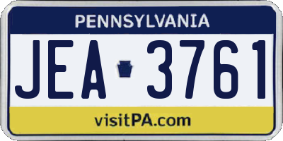 PA license plate JEA3761