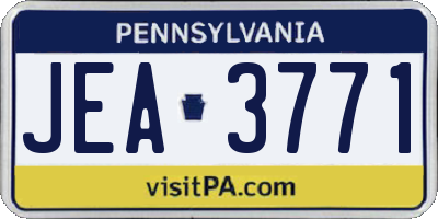 PA license plate JEA3771