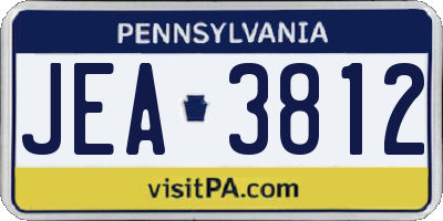PA license plate JEA3812