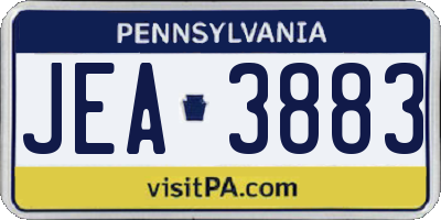 PA license plate JEA3883