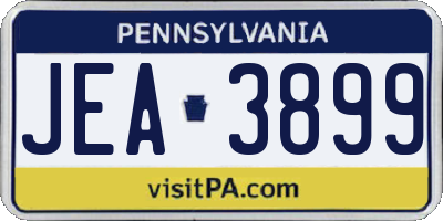 PA license plate JEA3899