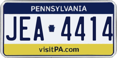 PA license plate JEA4414