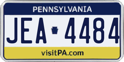 PA license plate JEA4484