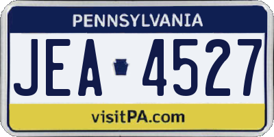 PA license plate JEA4527