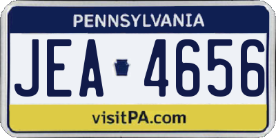 PA license plate JEA4656