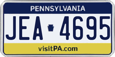 PA license plate JEA4695