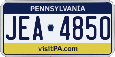 PA license plate JEA4850