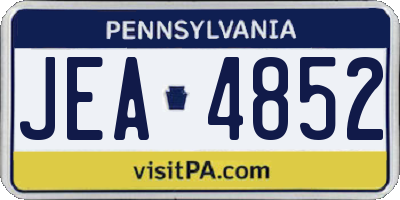 PA license plate JEA4852