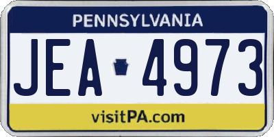 PA license plate JEA4973