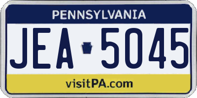 PA license plate JEA5045