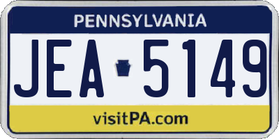PA license plate JEA5149