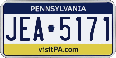 PA license plate JEA5171