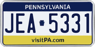 PA license plate JEA5331