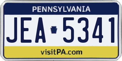 PA license plate JEA5341