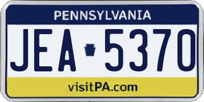 PA license plate JEA5370