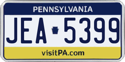 PA license plate JEA5399