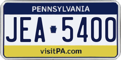 PA license plate JEA5400