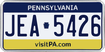 PA license plate JEA5426