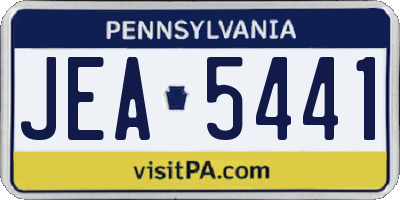 PA license plate JEA5441