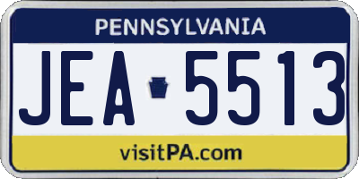 PA license plate JEA5513