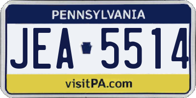 PA license plate JEA5514