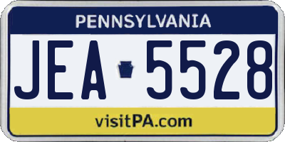 PA license plate JEA5528