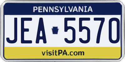 PA license plate JEA5570