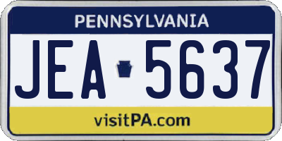 PA license plate JEA5637
