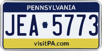 PA license plate JEA5773