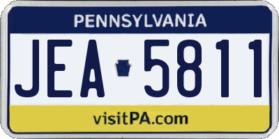 PA license plate JEA5811