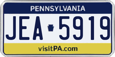 PA license plate JEA5919