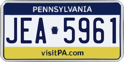 PA license plate JEA5961