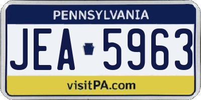 PA license plate JEA5963
