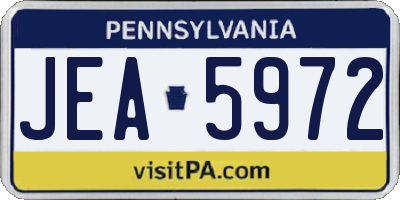PA license plate JEA5972