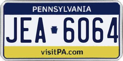 PA license plate JEA6064