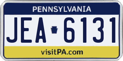 PA license plate JEA6131