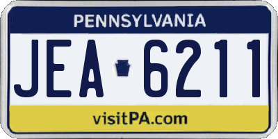 PA license plate JEA6211