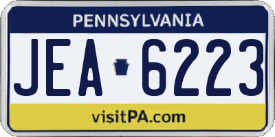 PA license plate JEA6223