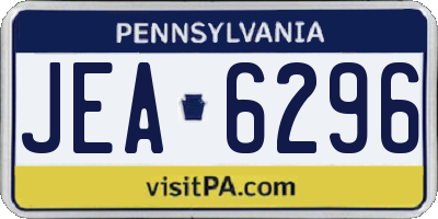 PA license plate JEA6296