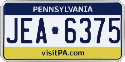 PA license plate JEA6375