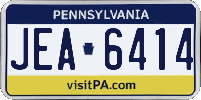 PA license plate JEA6414